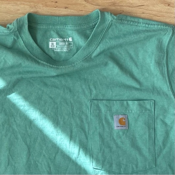 Carhartt Mint Green ☘️ Pocket Tee Men’s XL Great Condition - Picture 3 of 4